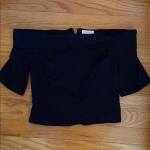 Deletta black off the shoulder top Anthropologie